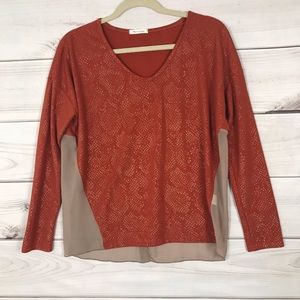 Tea and Rose medium Tunic with sheer back